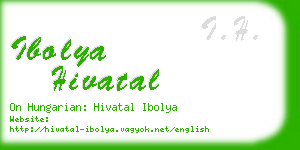 ibolya hivatal business card